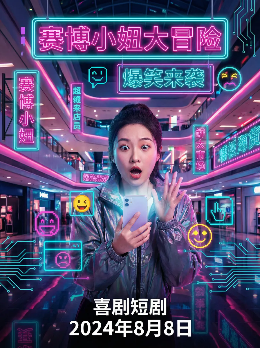 67194老司机影视 搞笑喜剧短剧 - 赛博小妞大冒险海报